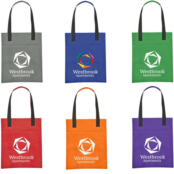 JH3317 Non-Woven Turnabout Brochure Tote Bag Wi...
